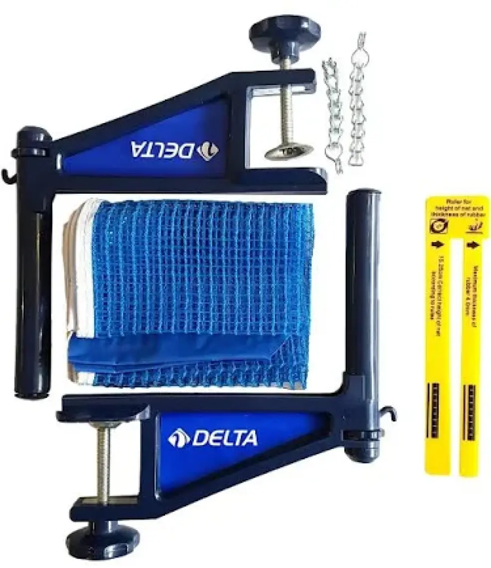 Delta Mavi Masa Tenisi Mengeneli Deluxe Pinpon Ağı File Demir Set