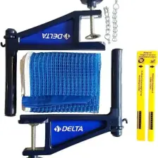 Delta Mavi Masa Tenisi Mengeneli Deluxe Pinpon Ağı File Demir Set