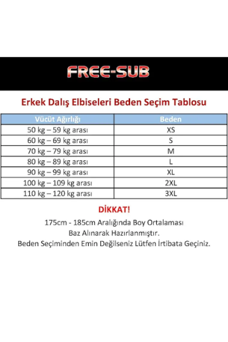 Free-Sub 3mm Typhoon Yüzme, Sörf ve Dalış Elbisesi Wetsuit