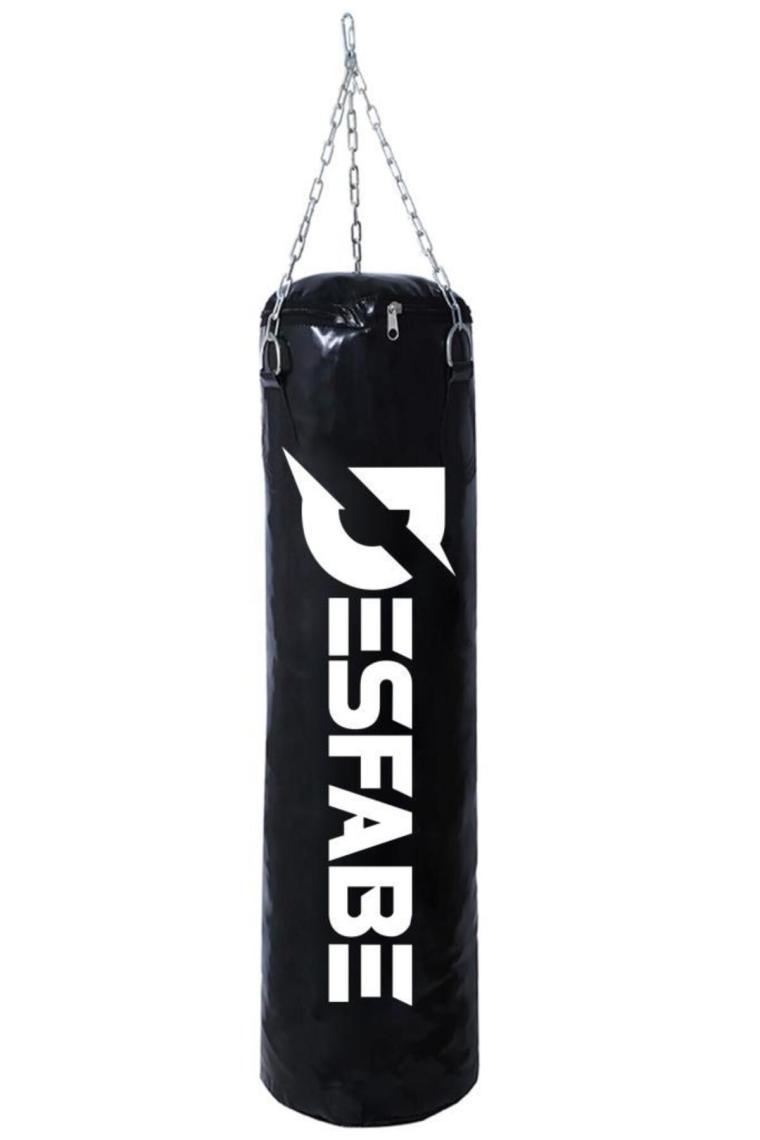 Desfabe Boxing Star 70X25 cm Zincirli Boks Kum Torbası Siyah