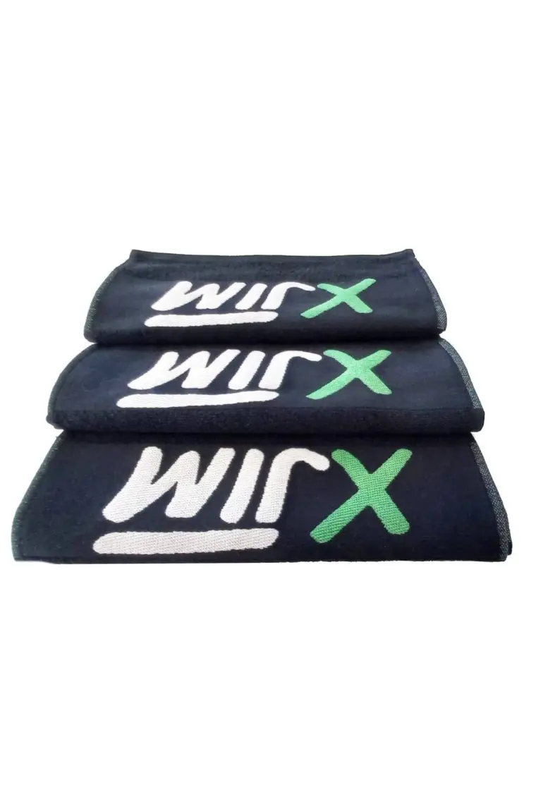 Xjim Siyah Spor Antrenman  Havlusu %100 Pamuk -3'lü Paket 30X90