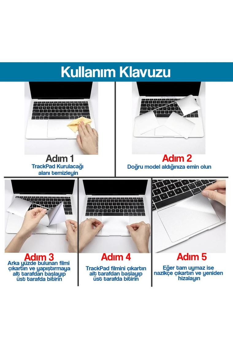 Macbook Pro M1-m2 13inç Uyumlu Touchpad Trackpad Koruyucu Sticker Guard A2251 A2289 A2338