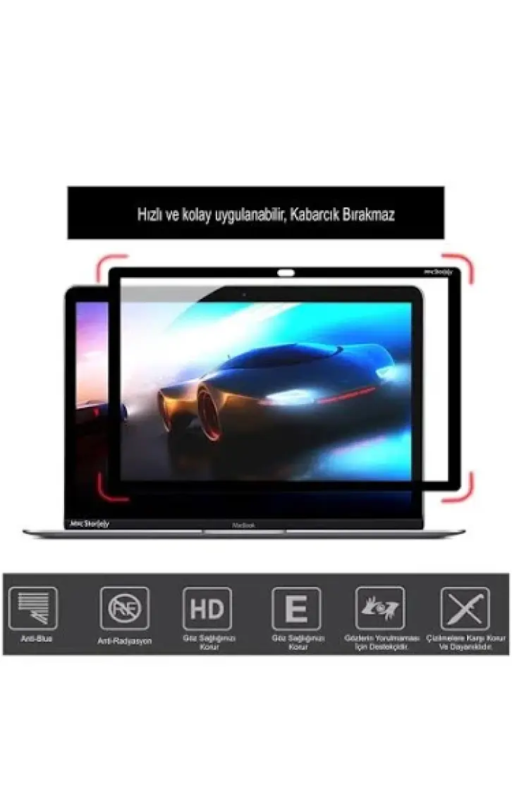 McStorey Macbook Air Pro Ekran Koruyucu 13inç M1-M2 A2251 A2289 A2338 A2179 A2337 ile Uyumlu A.Glare