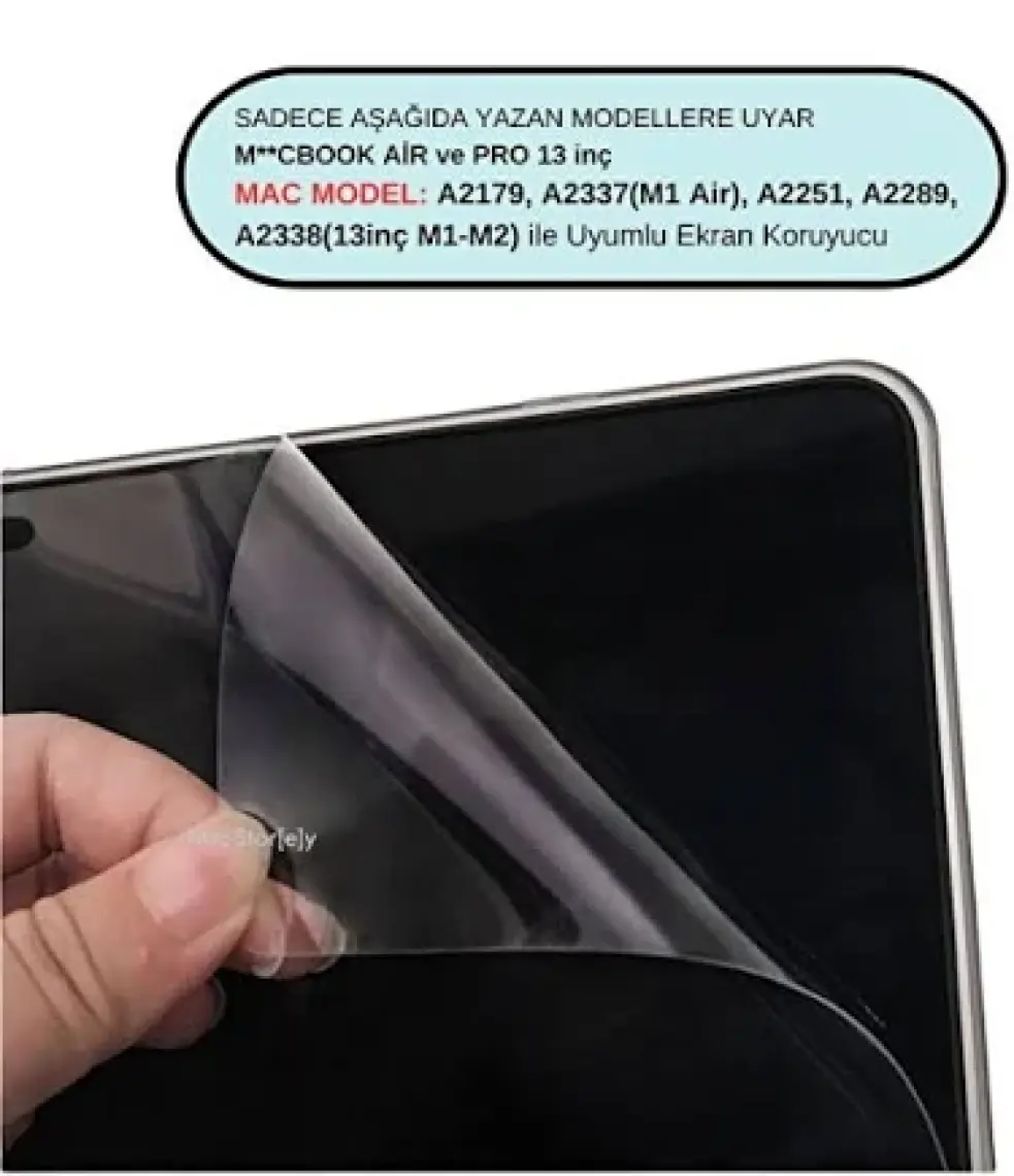 McStorey Macbook Air Pro Ekran Koruyucu 13inç M1-M2 A2251 A2289 A2338 A2179 A2337 Uyumlu AntiScratch