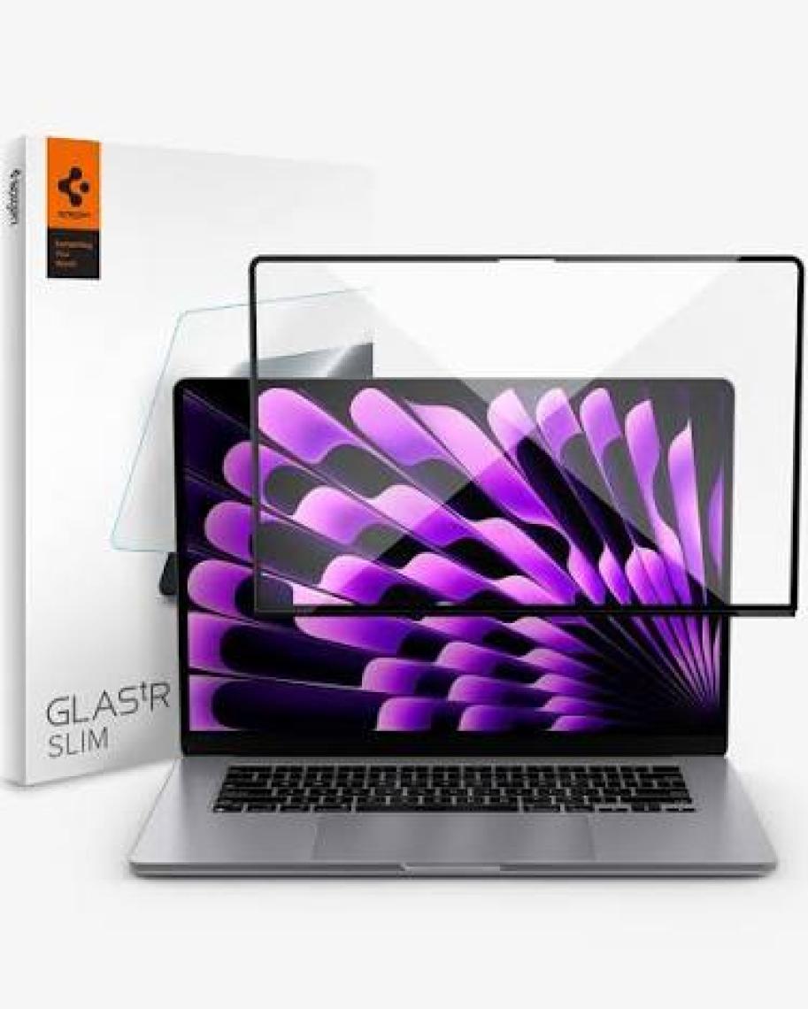 Spigen MacBook Air 15" M4 (2025) / M3 (2024) / M2 (2023) Cam Ekran Koruyucu GLAS.tR Slim HD - AGL06950