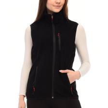 Kadın Siyah Polar Çok Cepli Trekking Spor Yelek