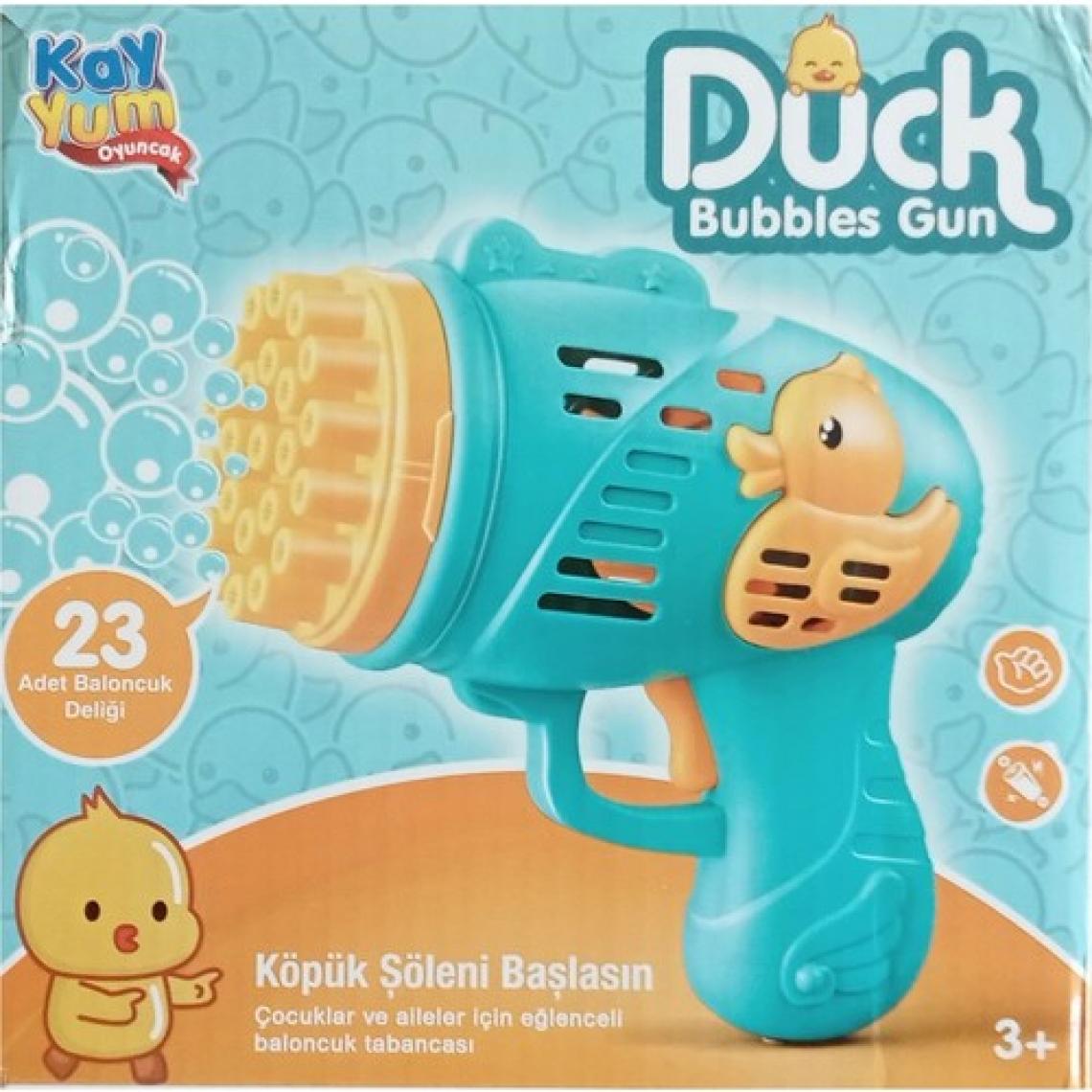 Duck Çok Delikli Pilli Köpük Atan Tabanca Oyuncağı 23 Delikli Bubble Gun Çocuk Bebek Oyuncağı