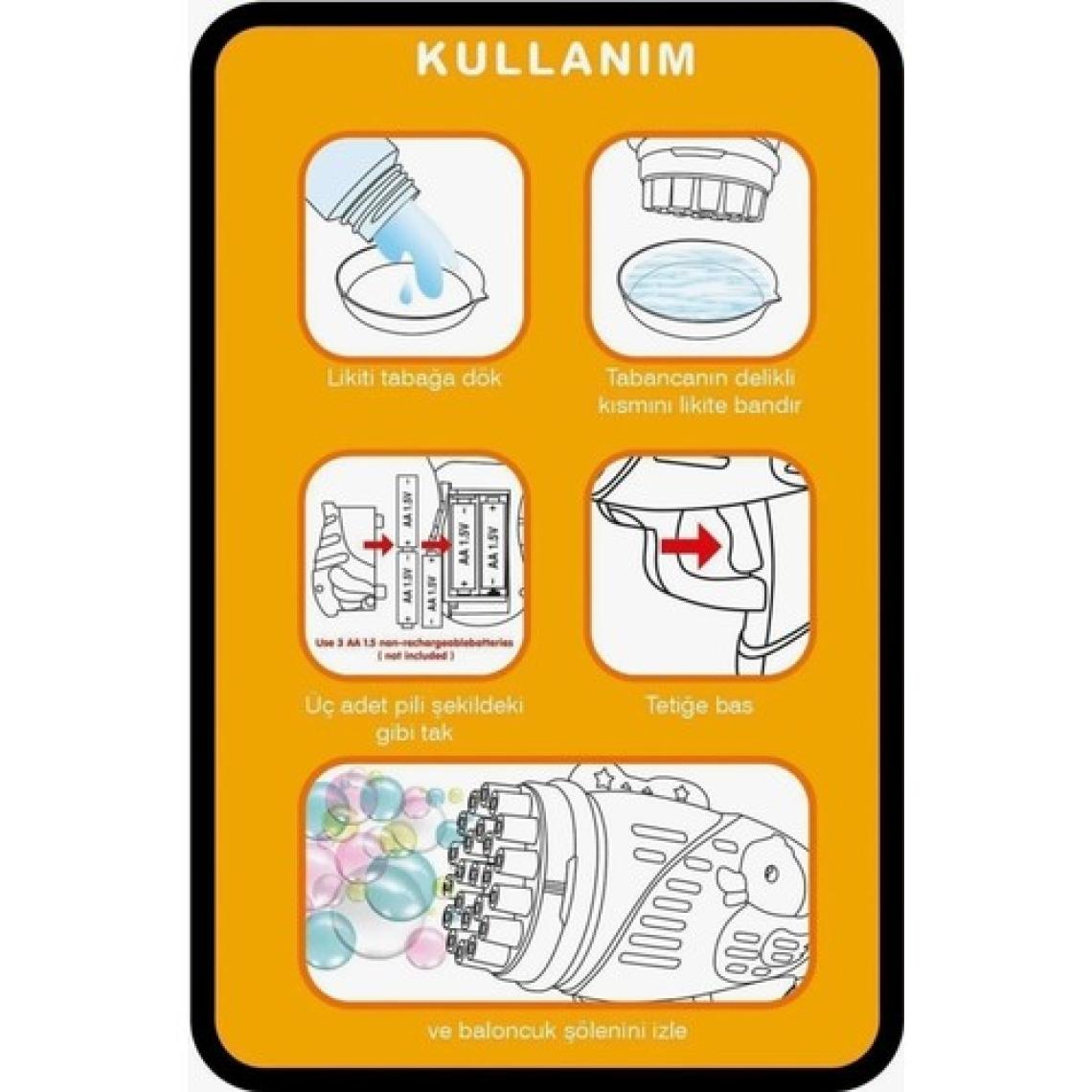 Duck Çok Delikli Pilli Köpük Atan Baloncuk Çıkaran Tabanca Oyuncağı 23 Delikli (Açık Mavi)