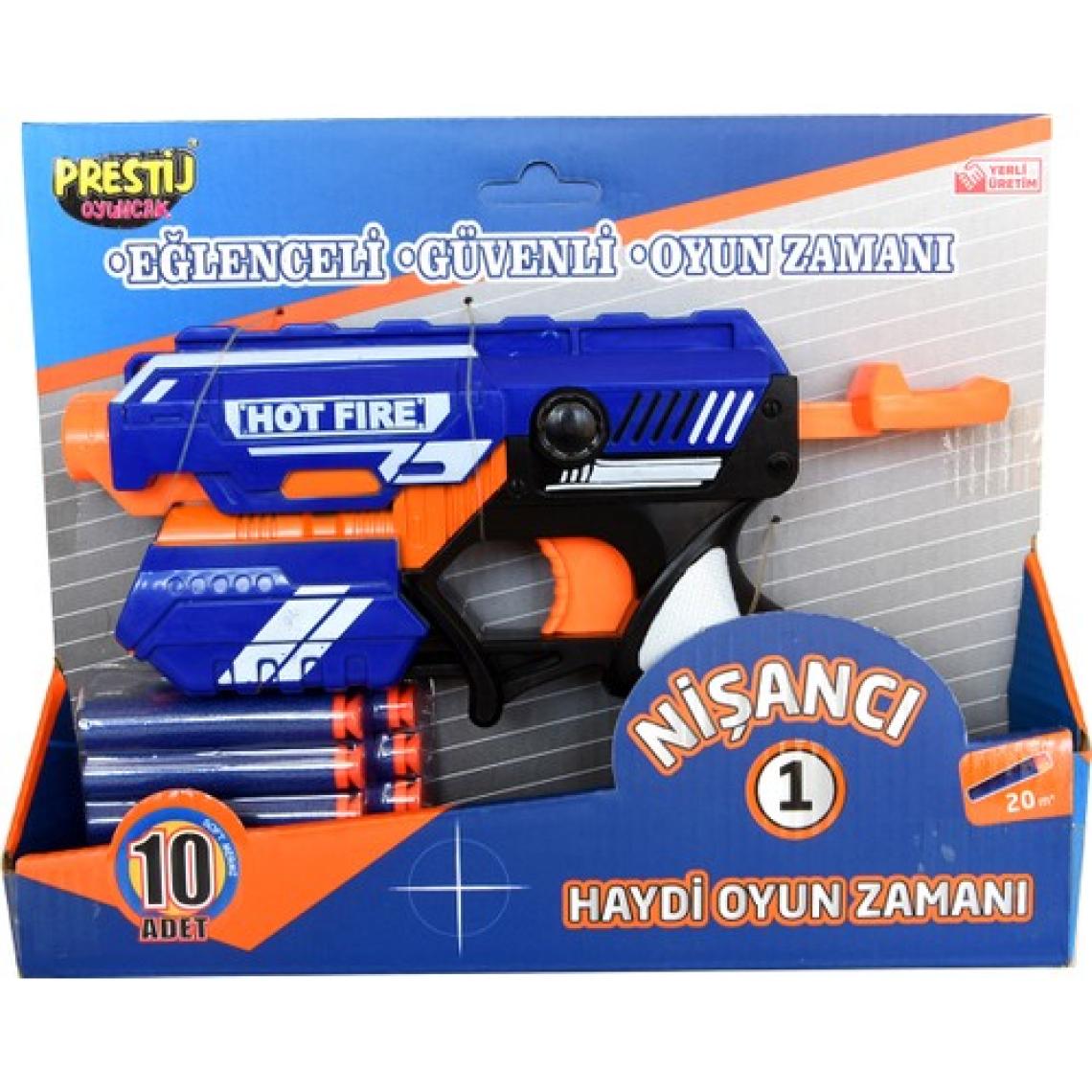 Prestij Oyuncak Sünger Mermi Atan Tabanca ve 10 Sünger Mermi