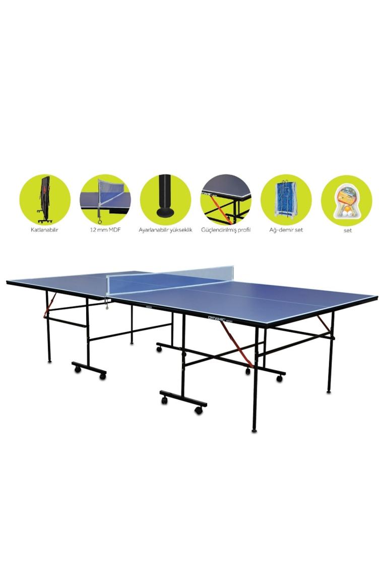 Sport Katlanabilir Masa Tenisi Masası + 2 Raket + 3 Top + Ağdemir Set