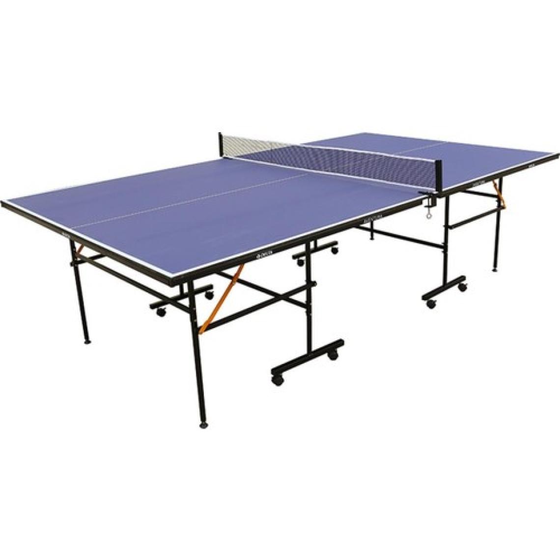Delta Aventura Dura-Strong Katlanabilir Mavi Masa Tenisi Masası + Ağ-Demir + 2 Raket + 3 Top