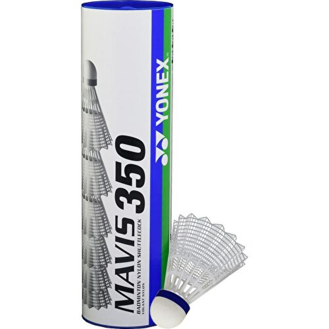 Yonex Mavis 350 (6'lı) Beyaz Badminton Topu Yeşil Bant