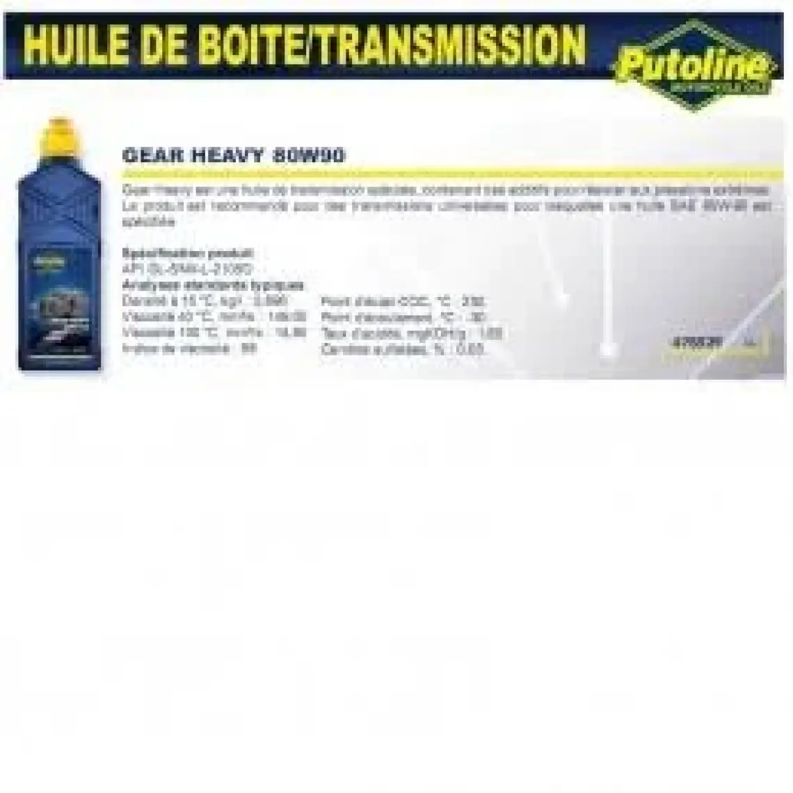 PUTOLINE PUTOLINE ŞANZIMAN YAĞI 80W90 1LT