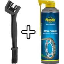 Putoline 500 ml Aerosol Putoline Tech Chain Zincir Yağı + Temizleme Fırçası