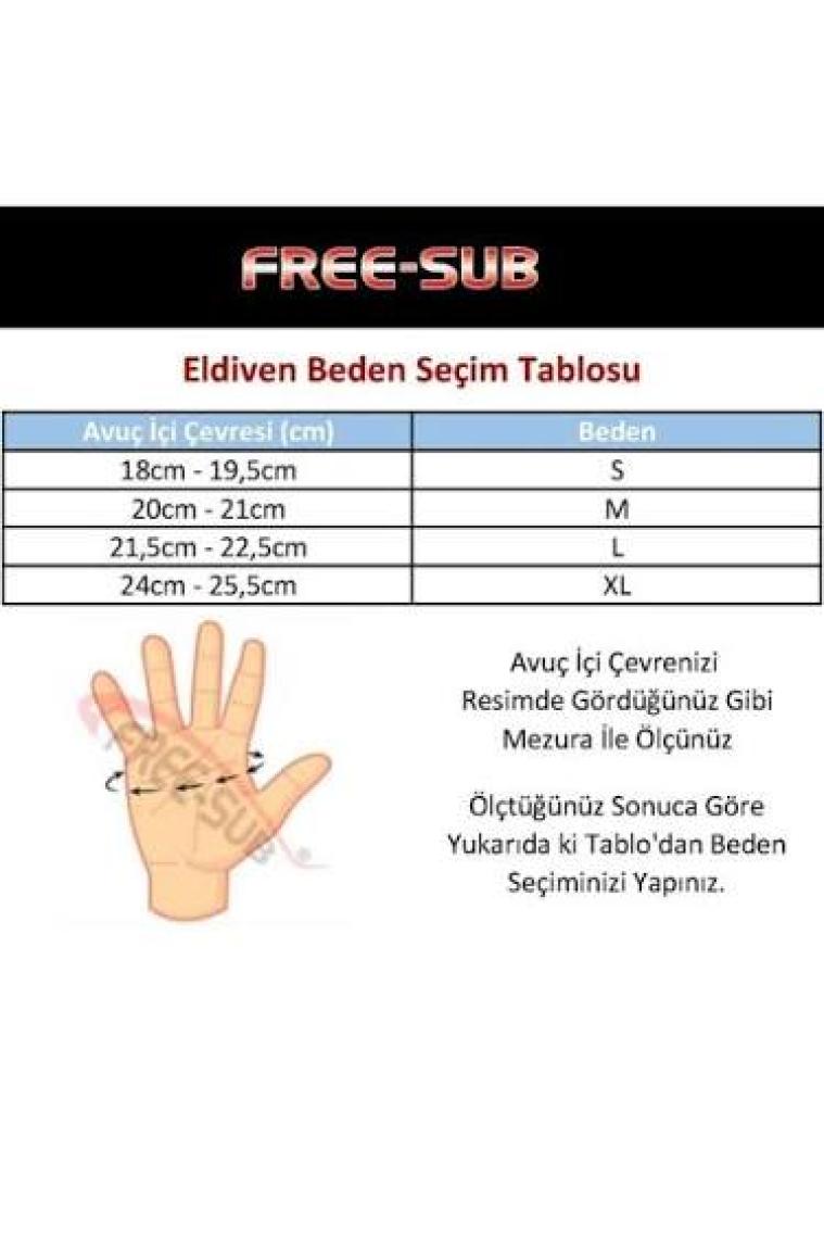 Free-Sub Diver Pro 3mm Aspendos Neopren Dalış Eldiveni