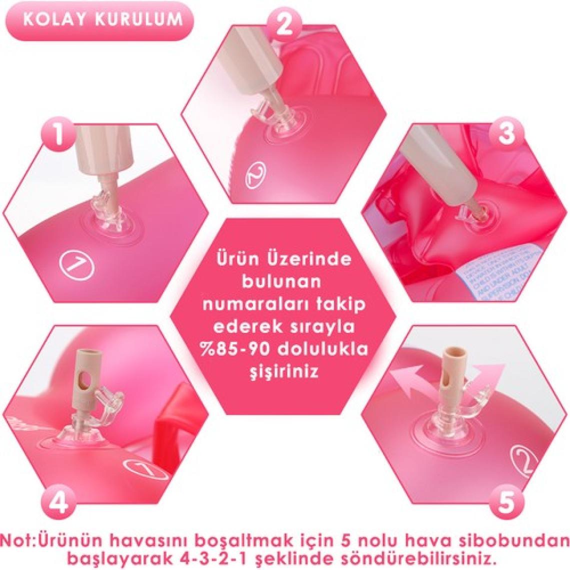 Technosmart Çocuklar Için Yüzme Simidi Bebekler Için Uygun Bel Omuz Korumalı Güvenli Pembe S Beden