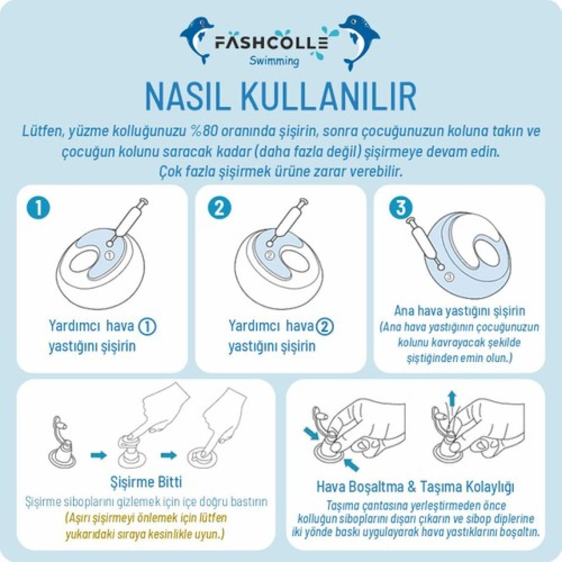 Fashcolle Large Beden Şişme Deniz Kolluğu 4-14 Yaş