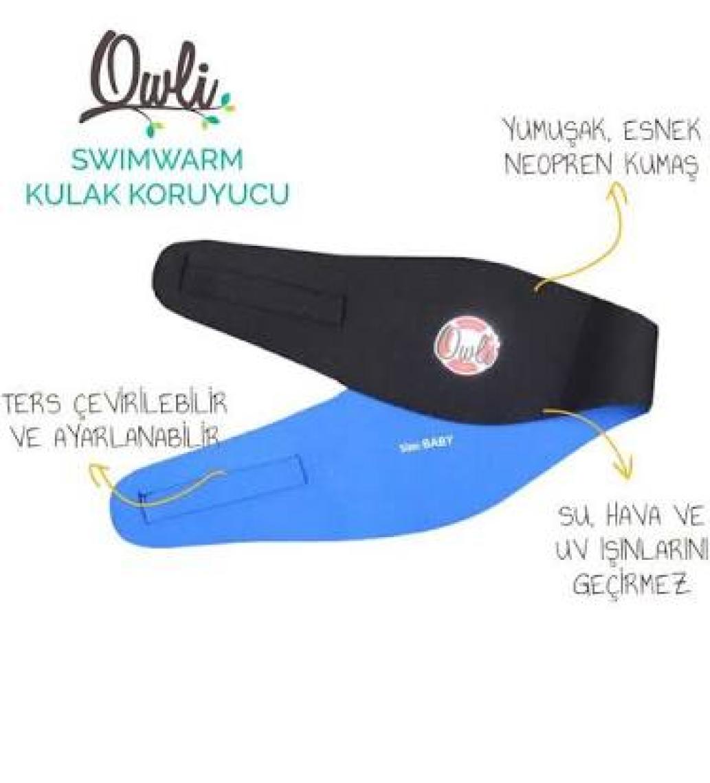 Owli Swimwarm Kulak Koruyucu Siyah Çocuk