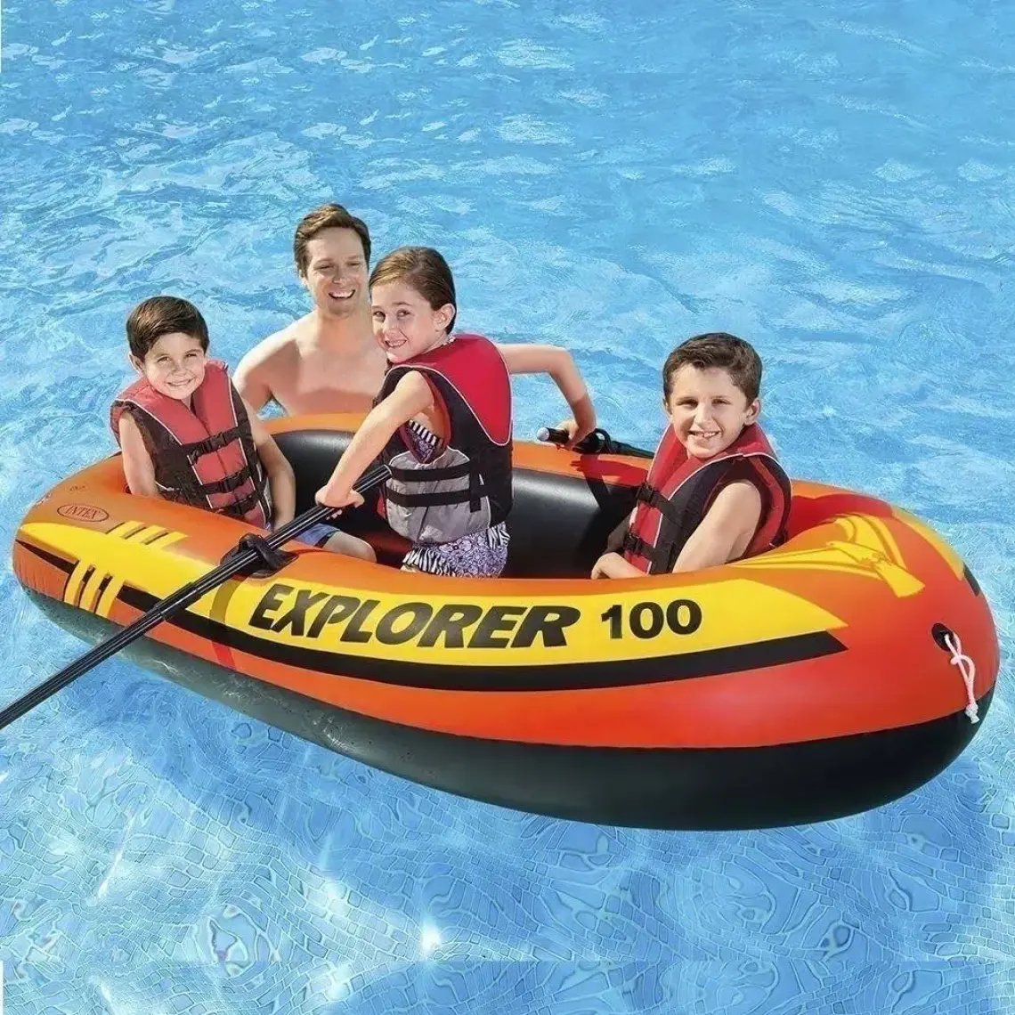Vardem Oyuncak IB58329 Explorer Şişme Bot 100 55 kg 147X84X36 -Intex