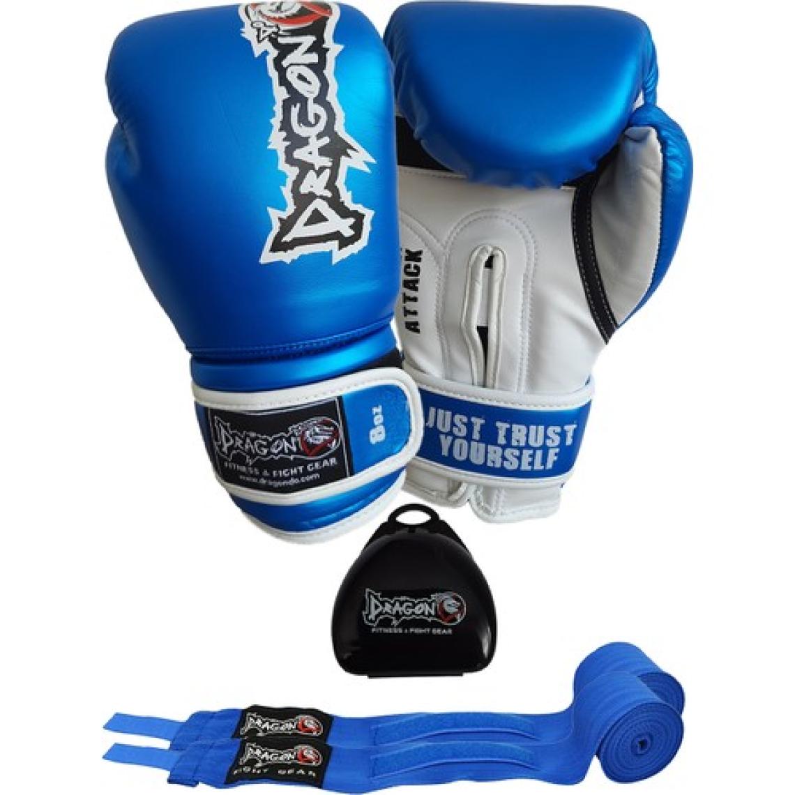 Dragon Attack 5 Boks Eldiveni Seti Boks Eldiveni Bandaj ve Dişlik 3’lü Set