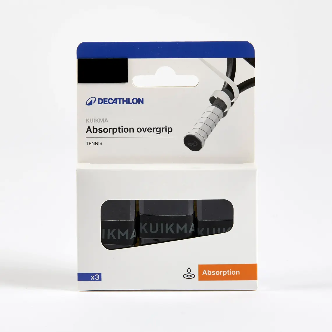 Decathlon ARTENGO Tenis Overgrip - Siyah - 3 Adet - ABSORB