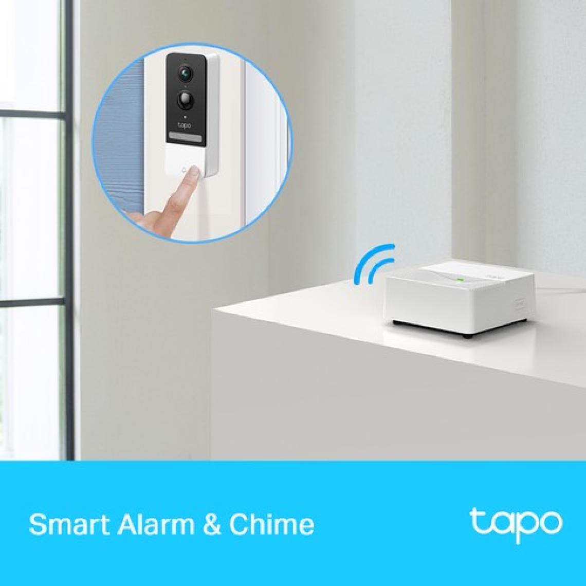 TP-LINK Tapo H200, MicroSD Kart Destekli Akıllı HUB, Tapo Akıllı Anahtar, Düğme ve Sensörle Çalışır, 64 Cihaz + 4 Kapı Zili/Kamera Bağlanabilir, 19 Zil Sesi Seçeneği, Kablolama Gerekmez
