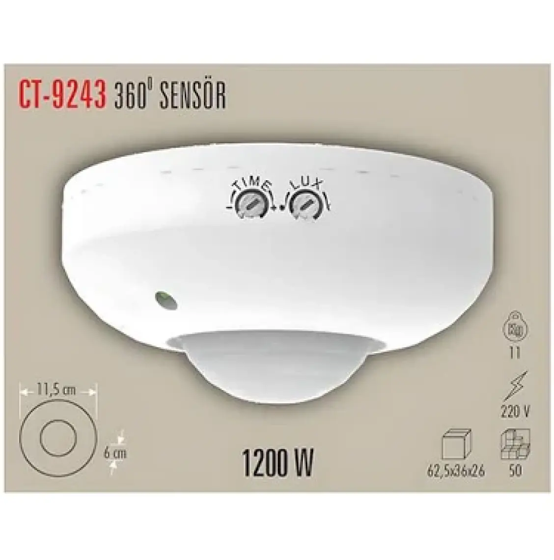 Cata 360 Derece Sensör CT-9243