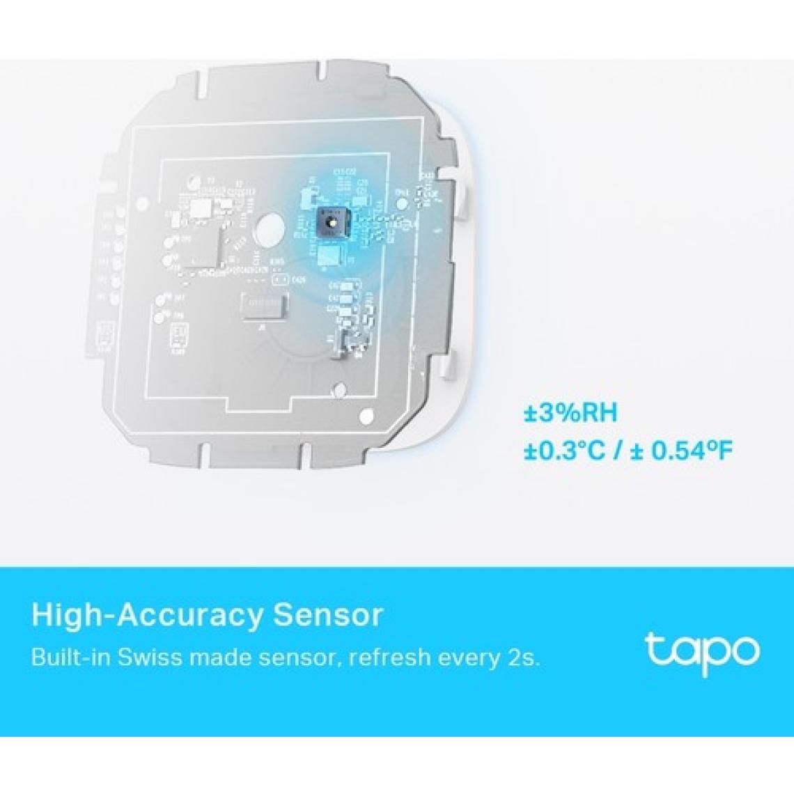 TP-LINK Tapo T315, Akıllı Sıcaklık ve Nem Monitörü, Ücretsiz Veri Depolama, LCD Ekran, Gerçek Zamanlı Bildirimler, Pil Dahildir, Alexa ve Google Home ile Çalışır, Tapo Hub Gereklidir Ayrıca Satılır