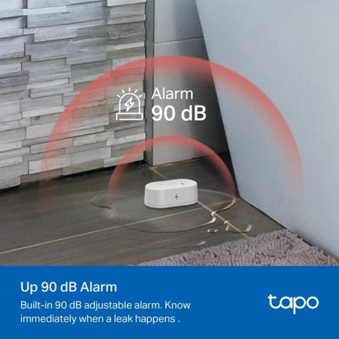 TP-LINK Tapo T300, Akıllı Su Sızıntı Algılama Sensörü, IP67 Su Geçirmez, Anlık Uygulama Bildirimi, 90DB'YE Kadar Alarm, Damlama ve Sızıntı Uyarısı