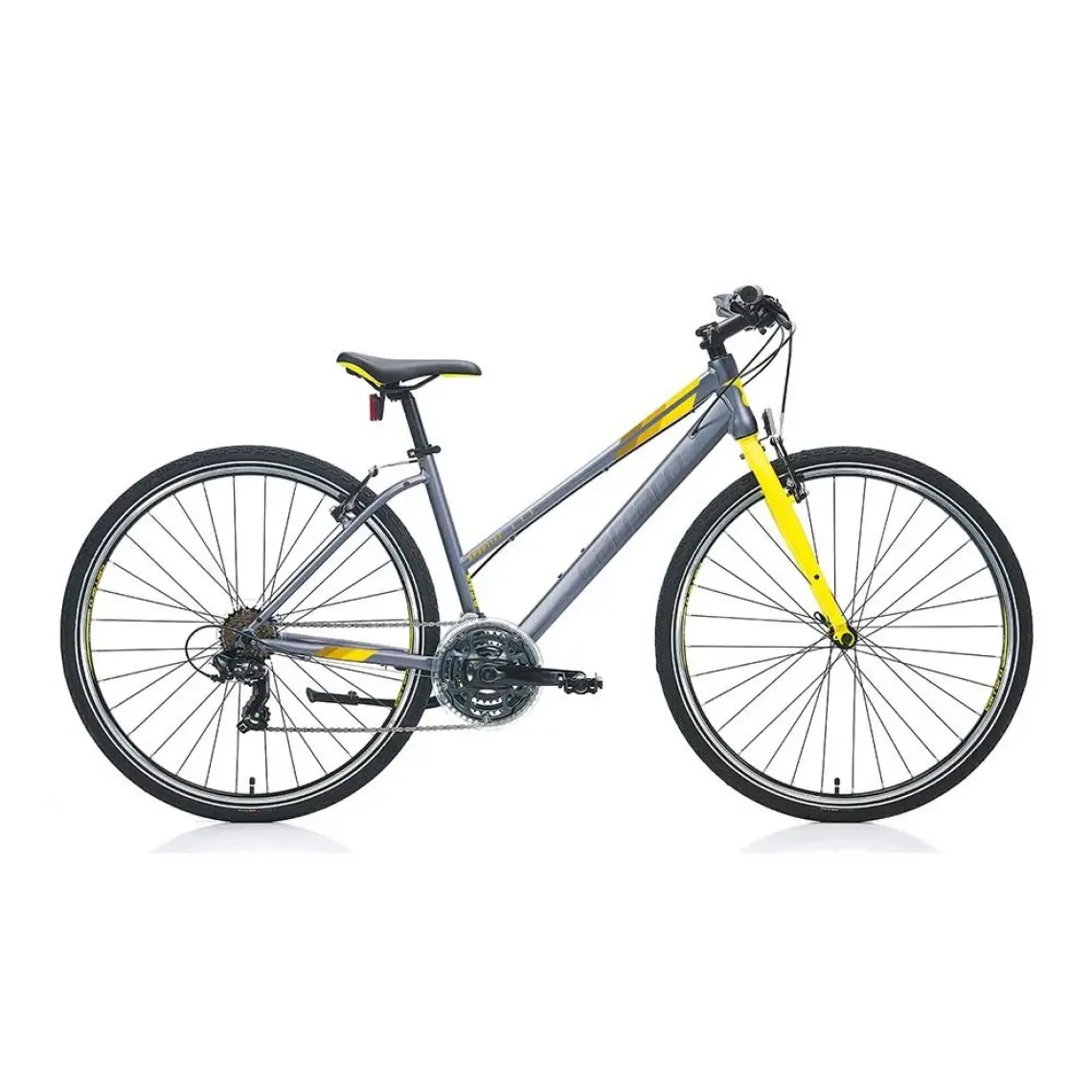 Carraro Sportıve 322 Kadın Şehir Bisikleti 400H V 28 Jant 21 Vites Mat Antrasit-Sarı-Koyu Sarı