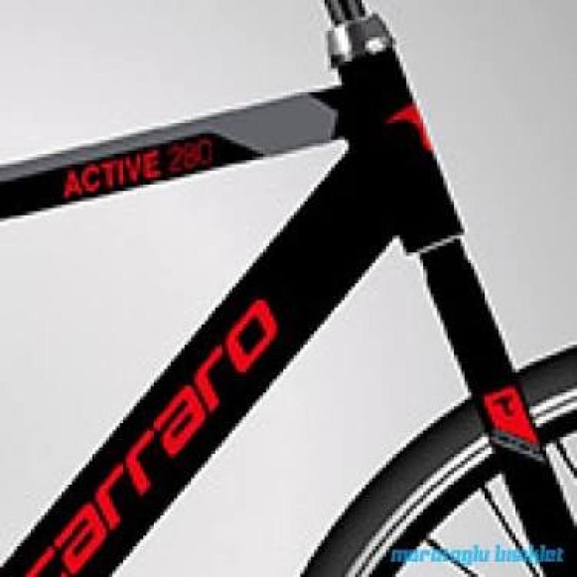 Carraro Active 280 28 Jant Şehir & Tur Bisikleti (Mat Siyah Koyu Gri Kırmızı) 52 Kadro