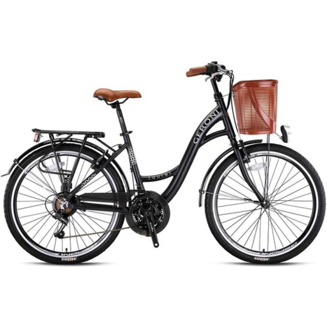 Geroni Kron Geroni Tourer 26 City Bike 21 Vites V.b. Mat Siyah - Gri /kahverengi Alm