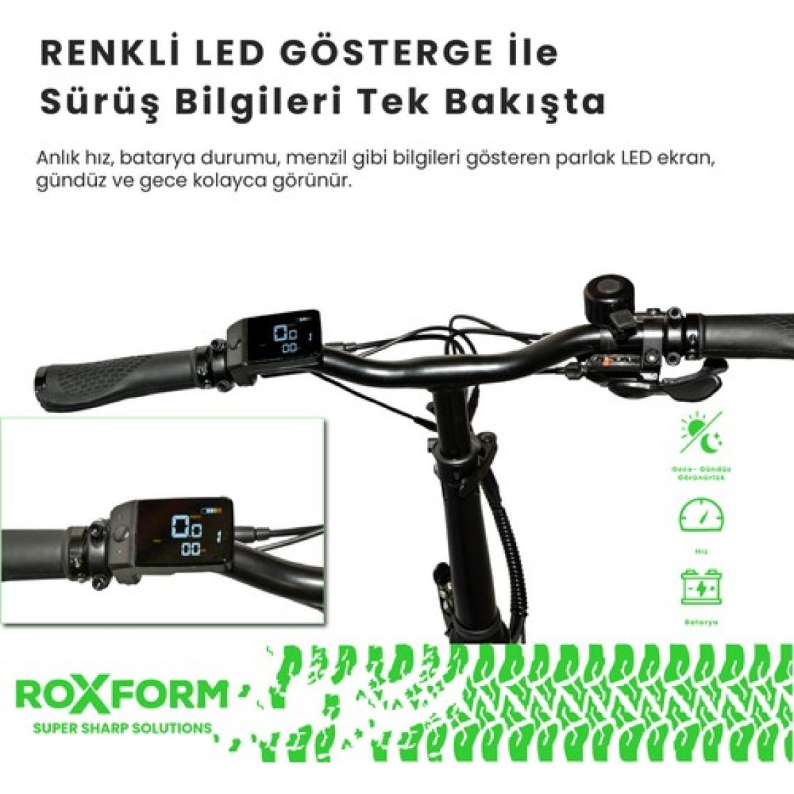 Roxform R-200 Pro Elektrikli Katlanabilir Bisiklet 13ah Shimano Altus Hidrolik Fren Şehir Bisikleti