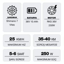 RKS RS3 Pro X Katlanabilir Elektrikli Bisiklet