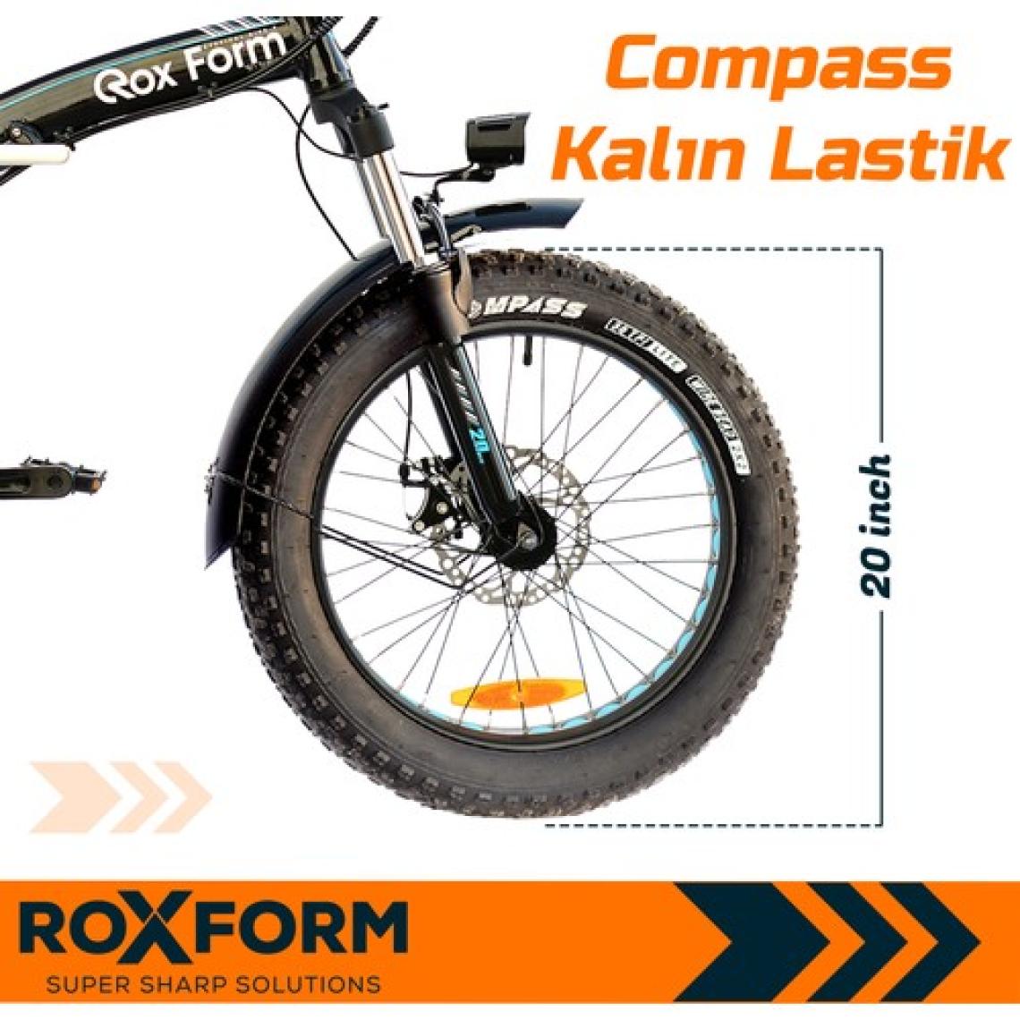 Roxform R-300 Elektrikli Katlanabilir Bisiklet 20 Inç Siyah