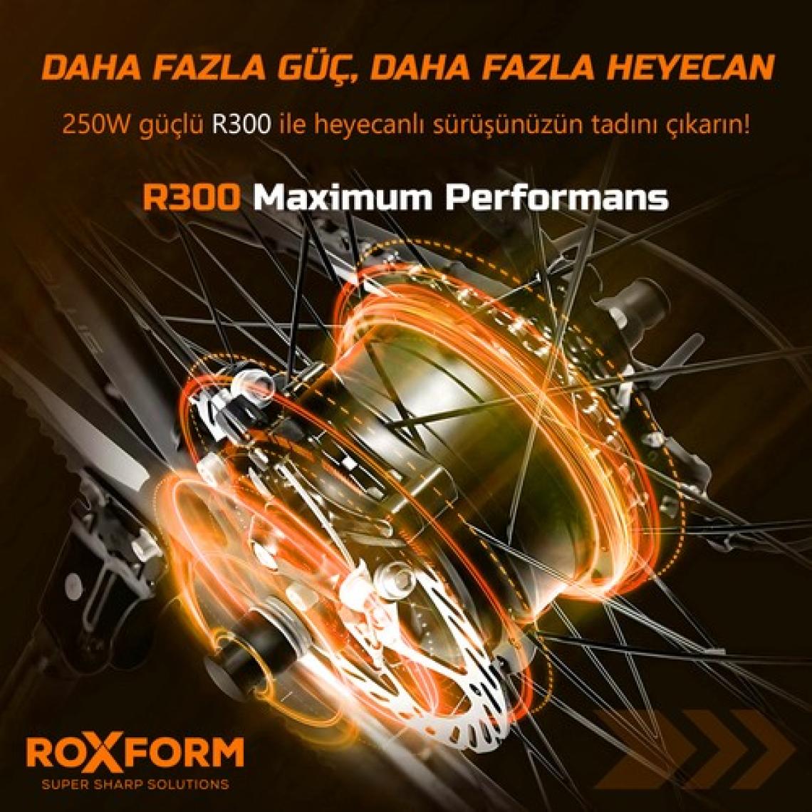 Roxform R-300 Elektrikli Katlanabilir Bisiklet 20 Inç Siyah