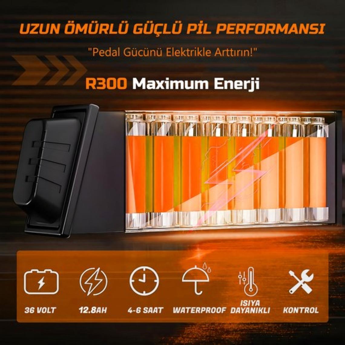 Roxform R-300 Elektrikli Katlanabilir Bisiklet 20 Inç Siyah