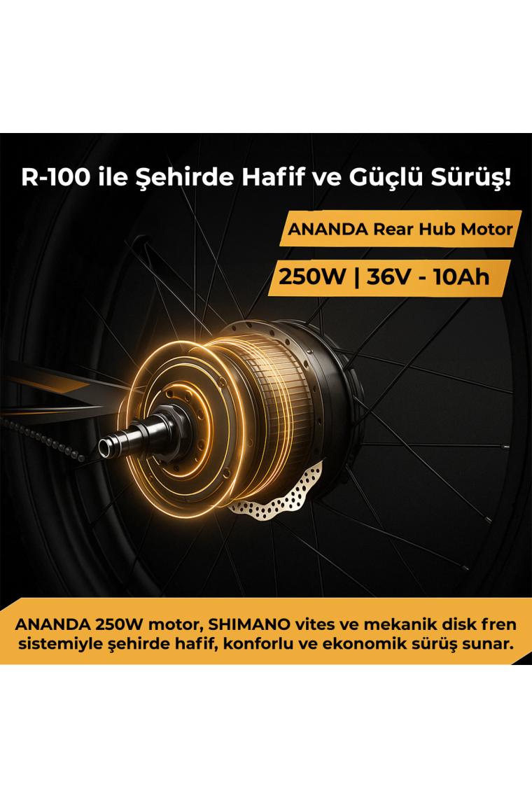 Roxform R-100 Elektrikli Katlanabilir Bisiklet 20 Inç Şehir Bisikleti
