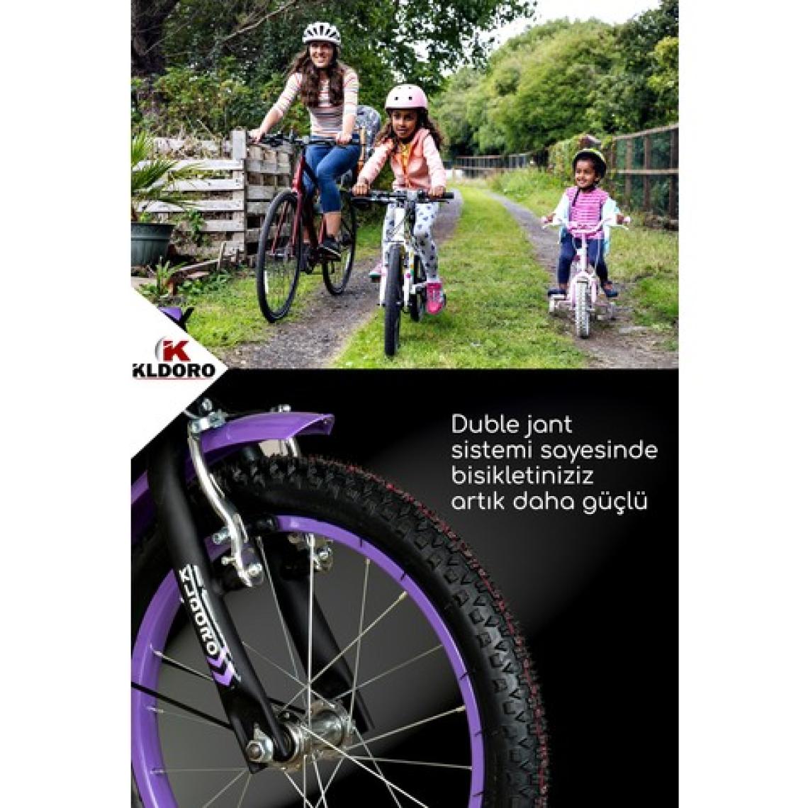 Kldoro KD-20301 Çelik Kadro 20 Jant Bisiklet Bagajlı Kız Çocuk Bisikleti
