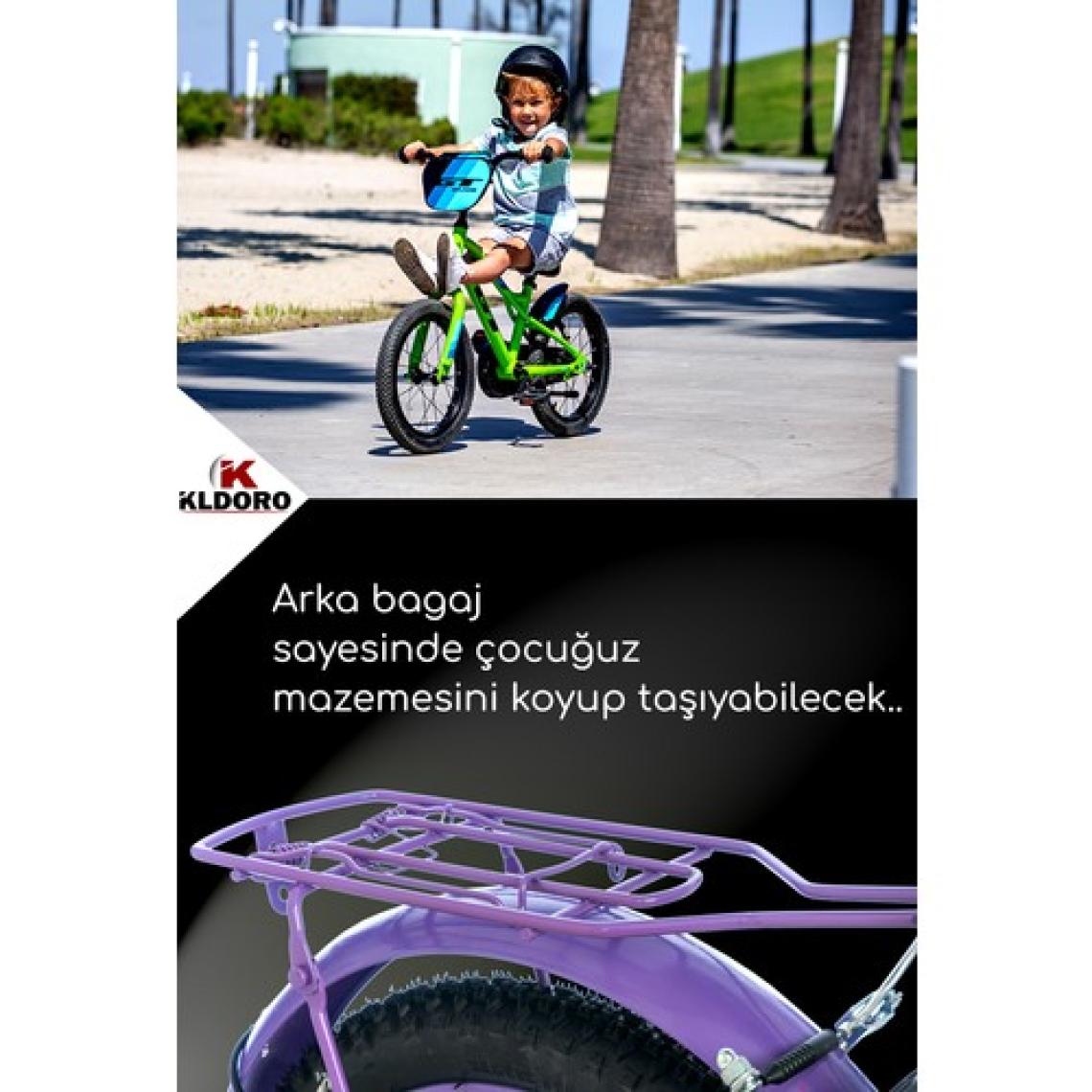 Kldoro KD-20301 Çelik Kadro 20 Jant Bisiklet Bagajlı Kız Çocuk Bisikleti