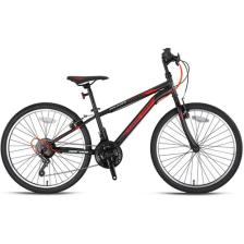 Geroni Kron Mars - 24" Mtb - 12' - 21 Vites - V.b. - Siyah-Cool Gri/kırmızı