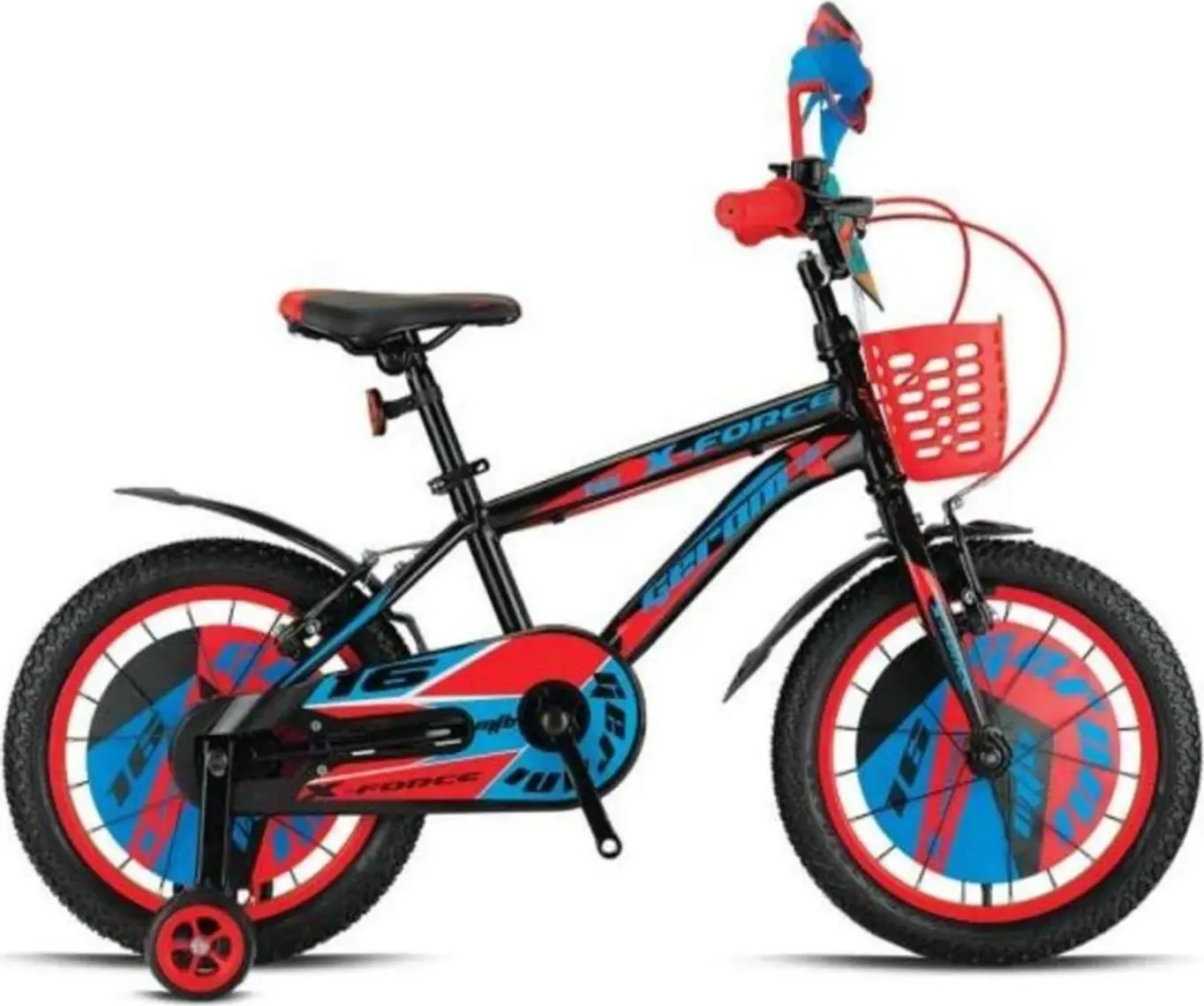 Geroni X-Force - 16" Mtb - 10' - Vitessiz - V.b. Siyah-Kırmızı Mavi