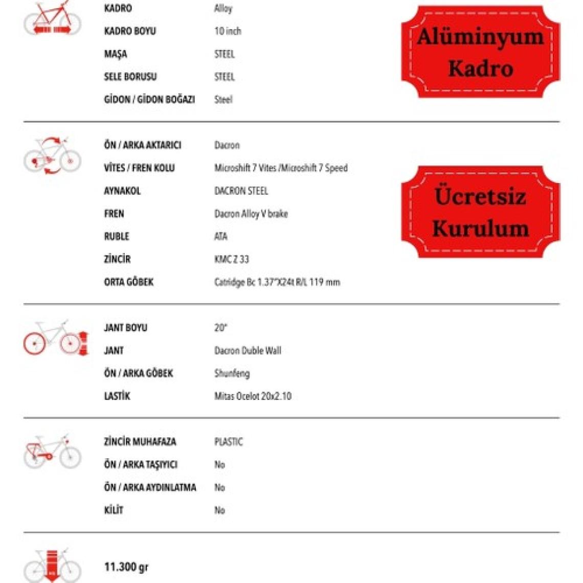 Mamma Besty 20 Jant 7 - 10 Yaş Alüminyum Kadro Vitesli Çocuk Bisikleti ( Ücretsiz Kurulum )