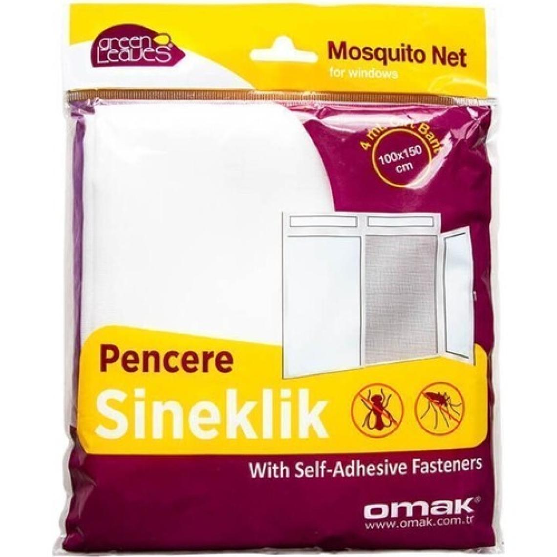 Omak Pencere Sineklik Sinek Tülü Böcek Tutucu 130X150 cm Özel Kesim Cırt Bantlı Yapışkanlı