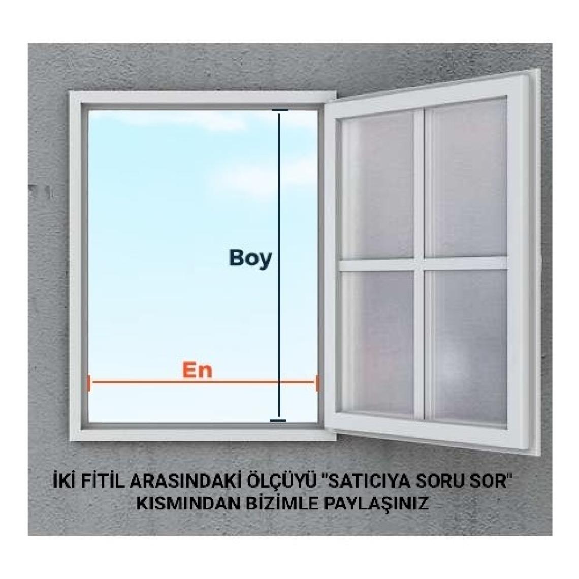 Tulpar Beyaz-Kahverengi-Antrasit Menteşeli Sineklik