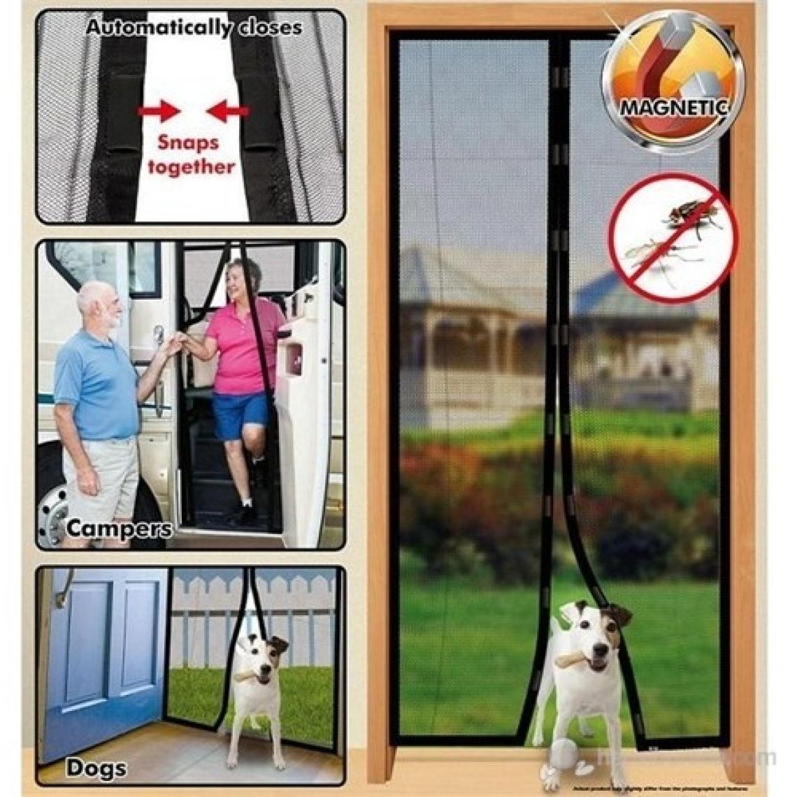 105X205 Siyah Kapı Sinekliği Mıknatıslı Sineklik