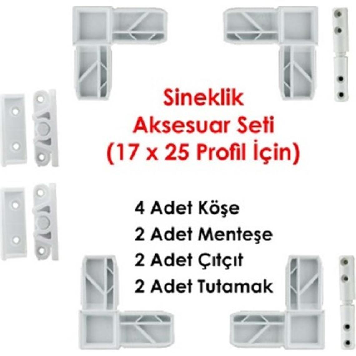Flaş Group Beyaz Sineklik Aksesuar Set 10 Adet Kapı Pencere Sineklik Aksesuar Set Sineklik Tamirat