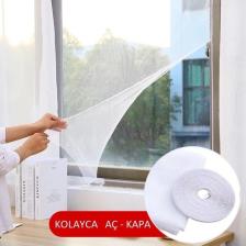Omak 5'li Sineklik Yıkanabilir Pencere Sinekliği Cırt Bantlı Yapışkanlı 130 cm x 150 cm