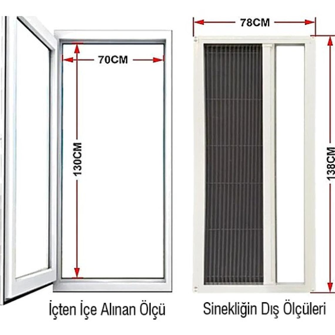 Kamataş Altınmeşe Pencere 70*130 Sineklik, İstenilen Ölçüde Pileli, Pilise Sineklik