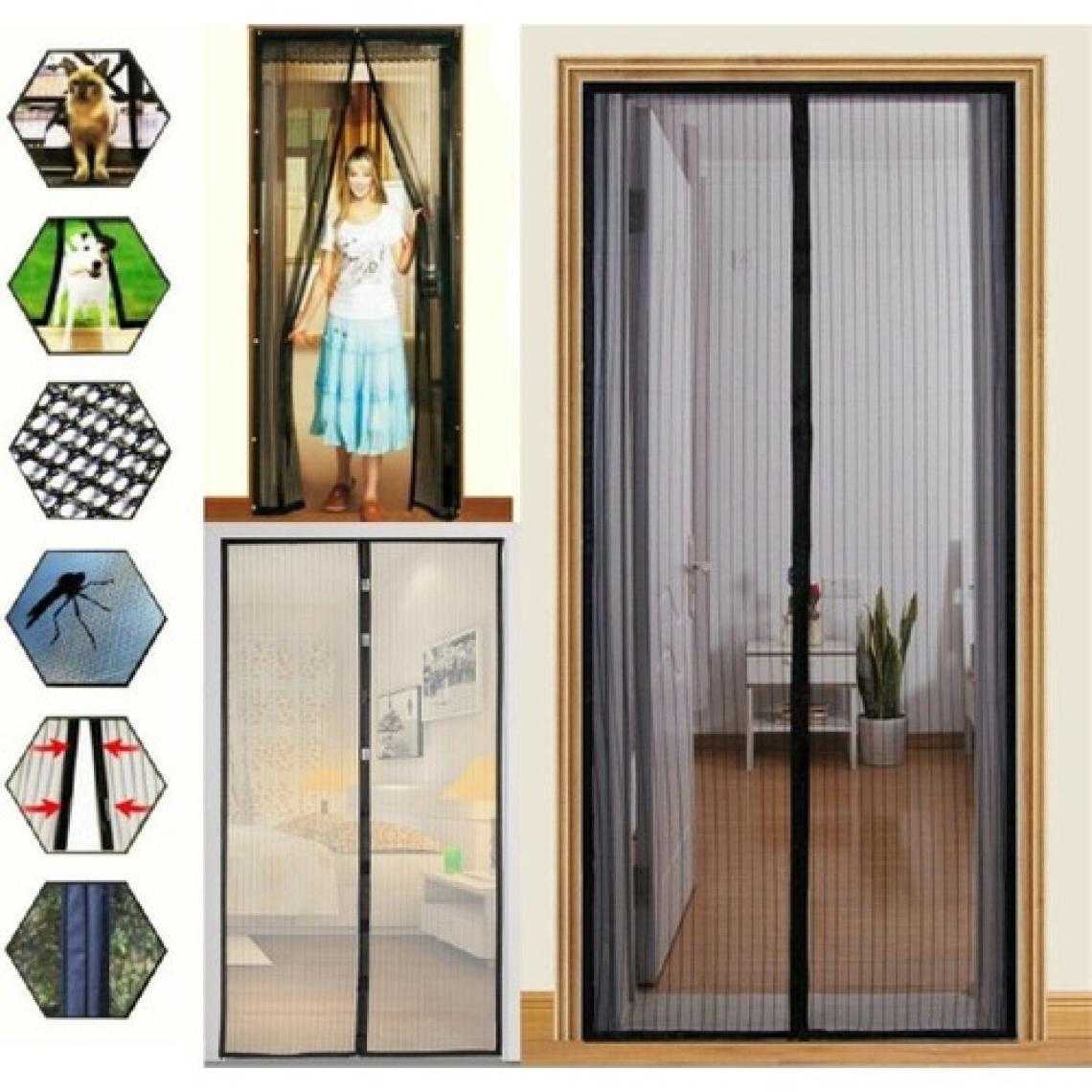 Mbois Pratik Manyetik Mıknatıslı Siyah Kapı Sinekliği Tülü 90 x 210 cm